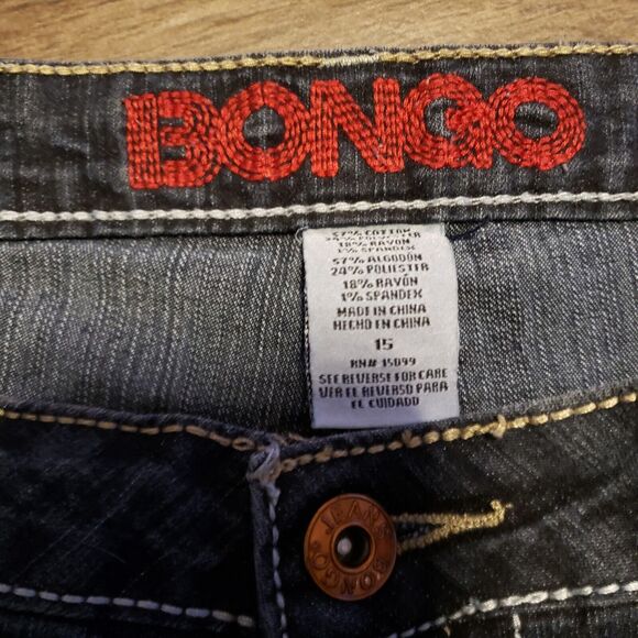 Bongo Dark Washed Junior Women's Straight Leg Sz 15 - Picture 7 of 7